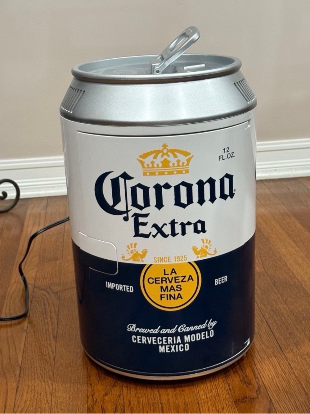 Corona Extra Blue and White Beer Can mini fridge
